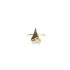 Anneau de dent de requin par Lauren Howe | Or Vermeil .925 | Cristal noir